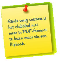 Sinds vorig seizoen is het clubblad niet meer in PDF-formaat te lezen maar via een flipbook.